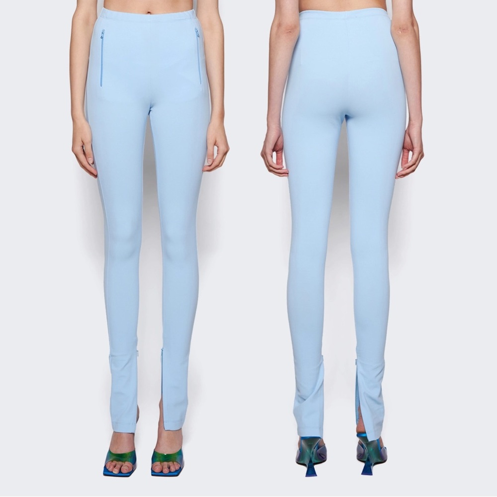 Wardrobe N.Y.C Side Zip Leggings in Mid Blue